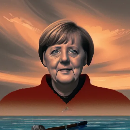 Prompt: a portrait of Angela Merkel in a scenic environment by Christopher Balaskas