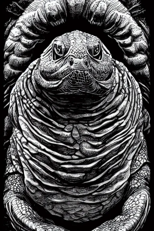 Image similar to tortoise humanoid figure monster, symmetrical, highly detailed, digital art, sharp focus, trending on art station, kentaro miura manga art style