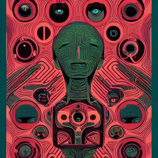 Prompt: a poster of a group of people, an album cover by kilian eng, behance contest winner, afrofuturism, diagonal lines, circuitry, artwork, adafruit