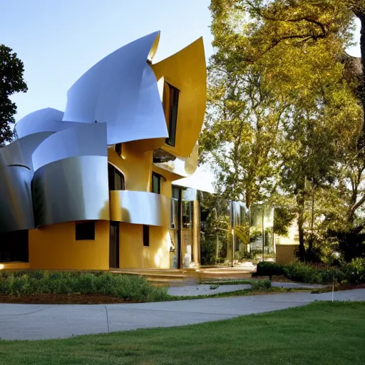 Prompt: house designed by frank gehry,