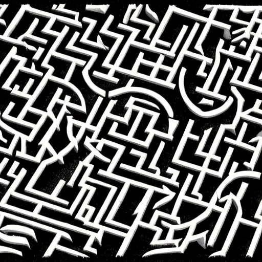 Prompt: man in the maze