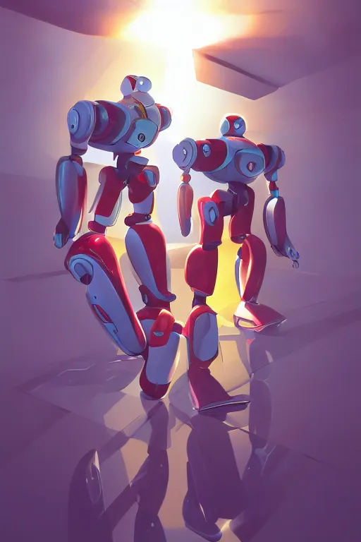 Image similar to metabots medabots medarotto medarot robot minimalist comics, behance hd by jesper ejsing, by rhads, makoto shinkai and lois van baarle, ilya kuvshinov, rossdraws global illumination ray tracing hdr radiating a glowing aura