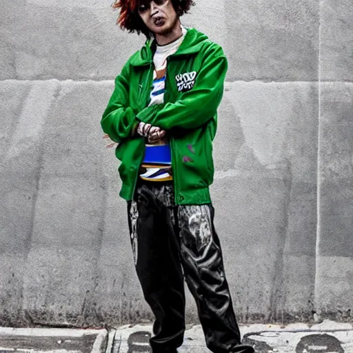 Image similar to Shaggy from Scooby Doo if he were a hypebeast, trending fashion