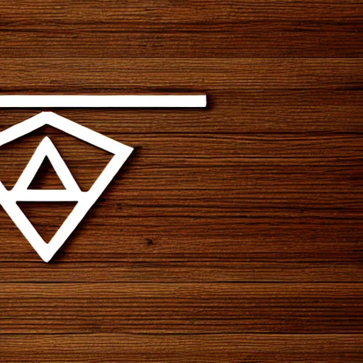 Image similar to corporate company logo, outline of a wood truss