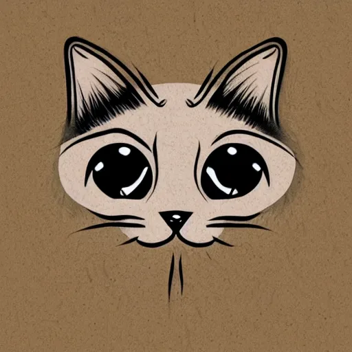 Prompt: tattoo sketch of a cat with one eye, a draft, organic ornament, minimalism, line art, vector