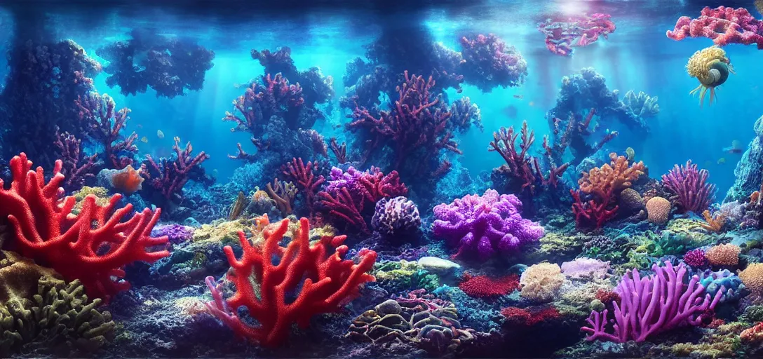 beautiful view of underwater, sea floor, coral, | Stable Diffusion ...