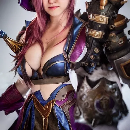 Prompt: league of legends champions in real life realistic, live action, extremely detailed,