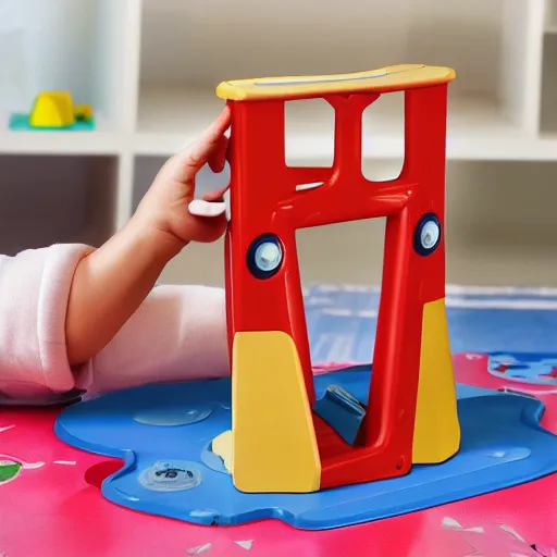 Image similar to a guillotine designed by fisher - price toys, toy, high detail product photo