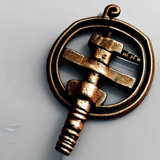 Image similar to a item of the metal key, icon, vray 4k render, on the white background, rpg game inventory item