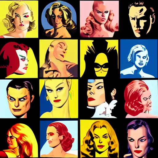 Prompt: vector art oil on canvas collage margot robbie by artgem by brian bolland by alex ross by artgem by brian bolland by alex rossby artgem by brian bolland by alex ross by artgem by brian bolland by alex ross