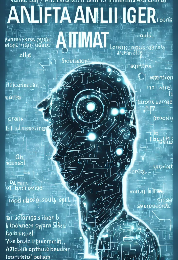 Image similar to a poster for the film about artificial intelligence in the style of jan lenica