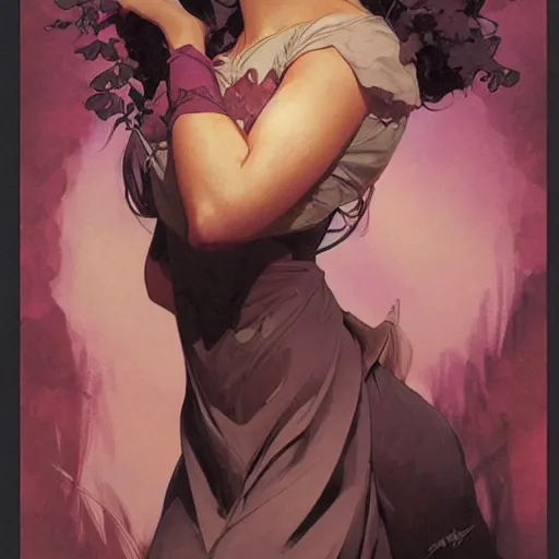 Prompt: a female black girl smiling by Artgerm and greg rutkowski and alphonse mucha