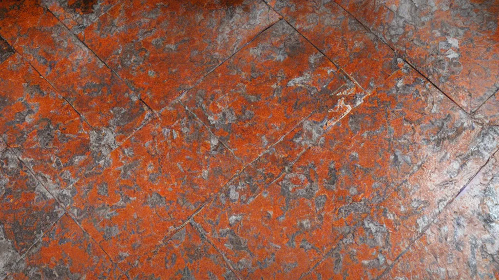 Image similar to rococo rusted push floor in a bright lobby, iso 2 0 0