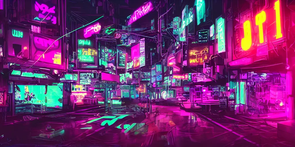 Image similar to twitch, cyberpunk, neon, glow, neon sign