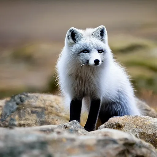 Image similar to beautiful arctic fox, XF IQ4, 150MP, 50mm, f/1.4, ISO 200, 1/160s, natural light, Adobe Photoshop, Adobe Lightroom, DxO Photolab, Corel PaintShop Pro, symmetrical balance, depth layering, Sense of Depth, AI enhanced