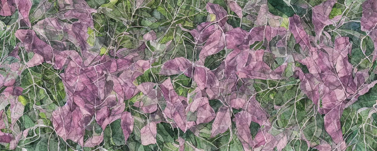 Prompt: drone view, delicate marble in a botanic garden, stony road, on a botanical herbarium paper, watercolor colored painting, iridescent colors, 8 k, realistic shaded, fine details, artstation, italian style, colonnade, vines, flowers, gardena architecture, pompeii