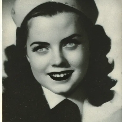 Image similar to a album of billie elish from the 1940s