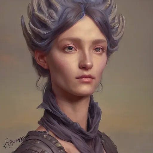 Prompt: a fantasy style portrait painting of a non - humanoid alien in the style of francois boucher oil painting unreal 5 daz. rpg portrait, extremely detailed artgerm greg rutkowski michael whelan