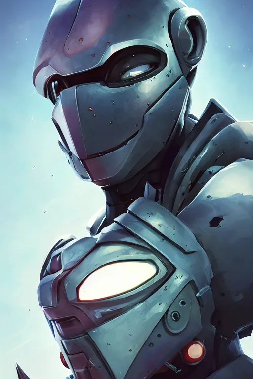 Image similar to epic mask helmet robot ninja portrait stylized as fornite style game design fanart by concept artist gervasio canda, behance hd by jesper ejsing, by rhads, makoto shinkai and lois van baarle, ilya kuvshinov, rossdraws global illumination radiating a glowing aura global illumination ray tracing hdr render in unreal engine 5