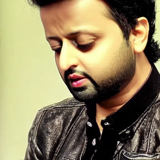 Prompt: atif aslam playing the violing