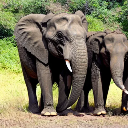 Image similar to an american, an african and an asian elephants