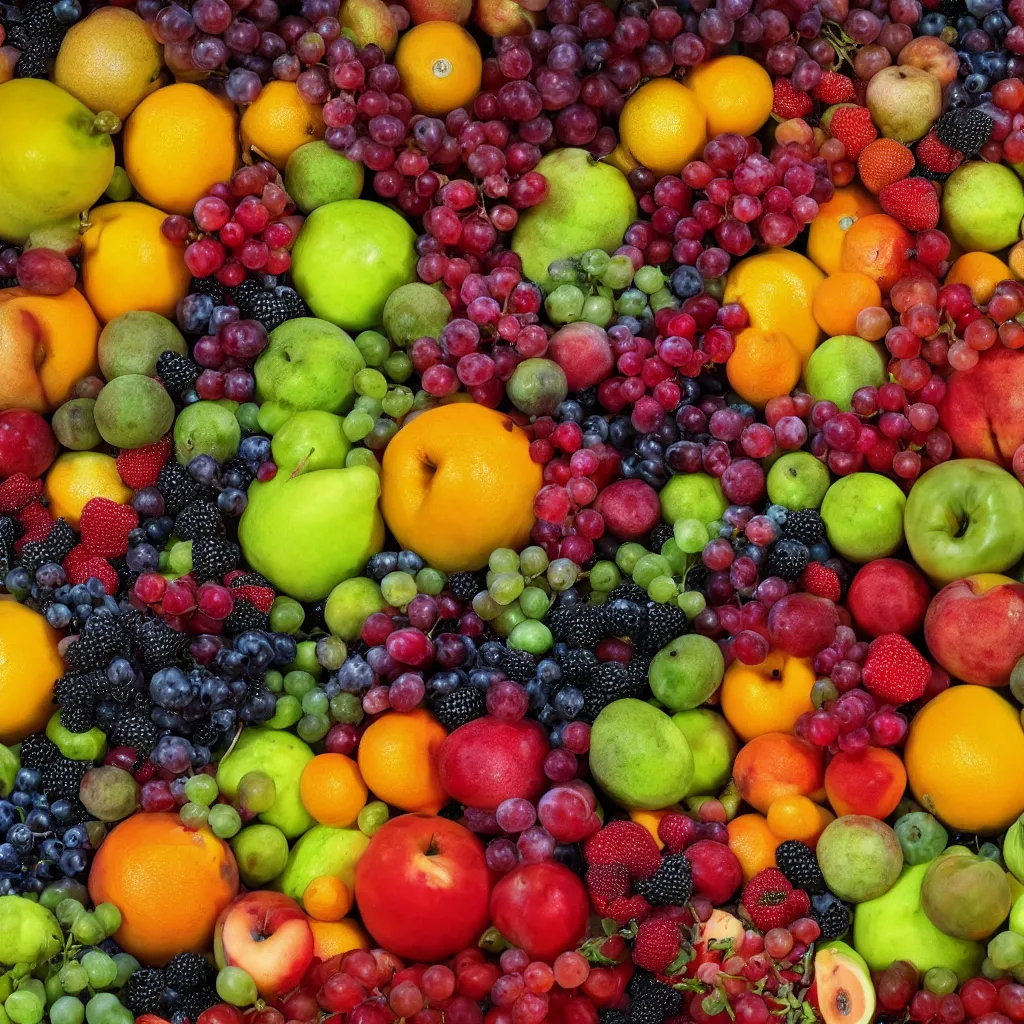 Image similar to 8 k award winning photo of fruits