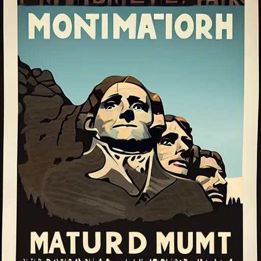 Image similar to 1 9 4 0 s national park poster of mt. rushmore