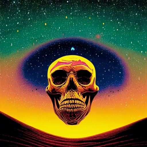 Image similar to ngc 3132 melting mysterious skull landscape by Casey Weldon, dan mumford 8k ultra high definition, upscaled, perfect composition , golden ratio, edge of the world, image credit nasa nat geo