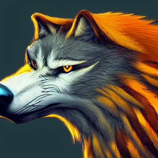 Image similar to a wolf eagle!! hybrid, bold natural colors, masterpiece, trending on artstation, photograph h - 6 4 0