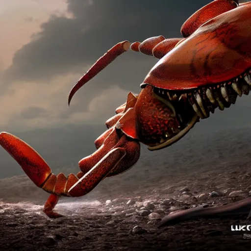 Image similar to tiger - crab creature, exquisite imaginative poster art, movie art, elegant, by lucusfilm, weta studio, 8 k, denoised