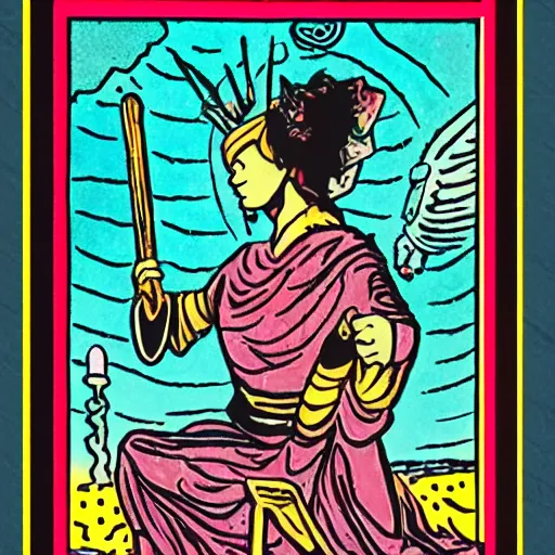 Image similar to alternative tarot card for stimulating active imagination for the purpose of introspection