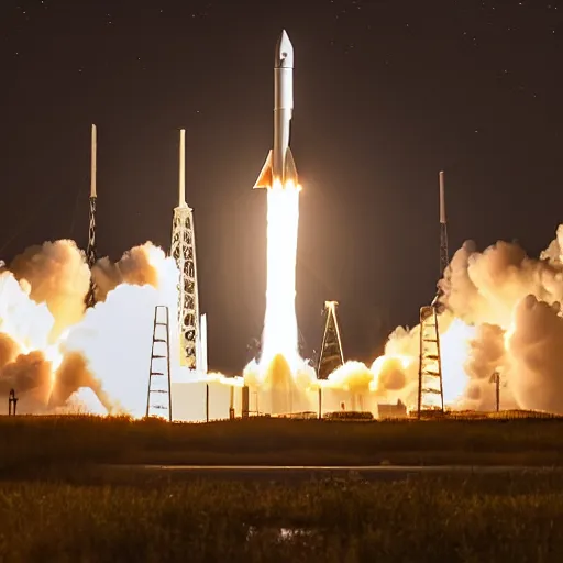 Image similar to Nighttime launch of the Space Launch System from LC-39B at Kennedy Space Center, 2025