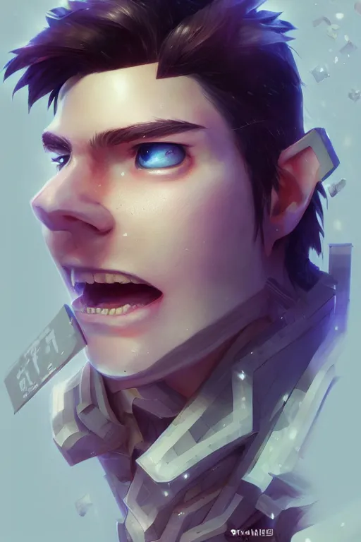 Prompt: steve from minecraft, full face, anime, fantastic details, pixiv, hyperdetailed unreal engine, stanley artgerm lau, wlop, rossdraws, james jean marc, simonetti ruan jia and mandy jurgens and artgerm and sakimichan, illustration, digital art, concept art, manga cover