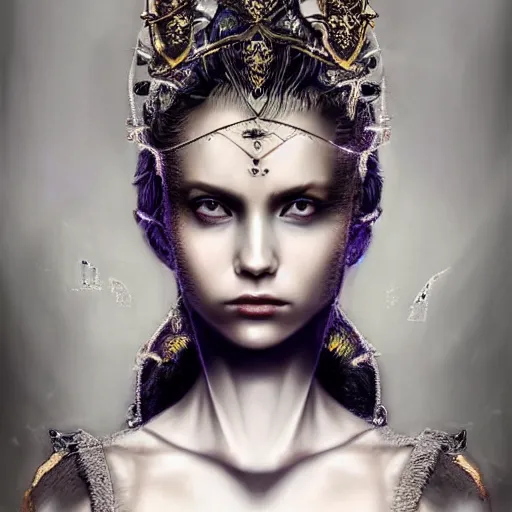 Prompt: symmetrical portrait of a beautiful dead princess female 4K symmetrical portrait, magical,fantasy , final fantasy, whole body, hyperrealism, cyberpunk, concept art, realistic, highly detailed, Featured on Artstation, cgsociety, Behance, Tom Bagshaw, Ross Tran, Japan Taiwan ,Soft lighting, attractive, highly detailed. intricate details. trending on artbreeder | zdzislaw beksinski. dariusz zawadzki. Michael Hutter. Peter Mohrbacher. Alfons Mucha. artstation