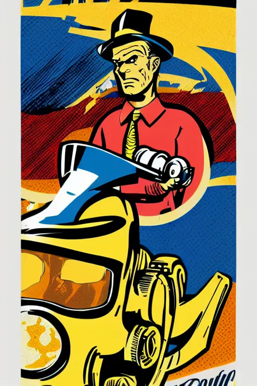 Image similar to fallout 7 6 retro futurist illustration art by butcher billy, sticker, colorful, illustration, highly detailed, simple, smooth and clean vector curves, no jagged lines, vector art, smooth andy warhol style