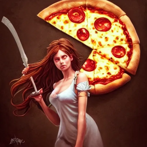 Image similar to a pizza with a fairy head topping, fantasy art, illustration, amazing detail, in the style of greg rutkowski, artgerm, cgsociety