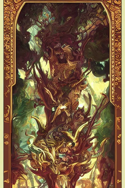 Prompt: cries of oizys, trending on cgsociety, 4 k digital art, intricately defined, complexly detailed, mannerism, [ tarot card ]!!!!!