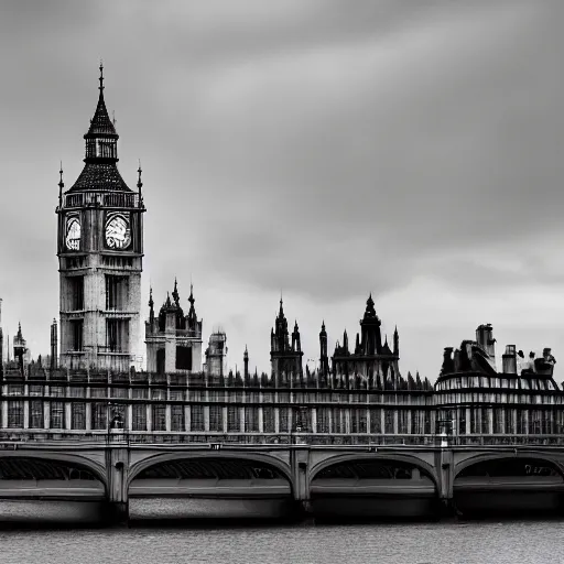 Image similar to Photograph of Emma Watson as Hermione Granger in front of Big Ben. Extremely detailed. Award winning. Cinematic. 4K. Lightroom.