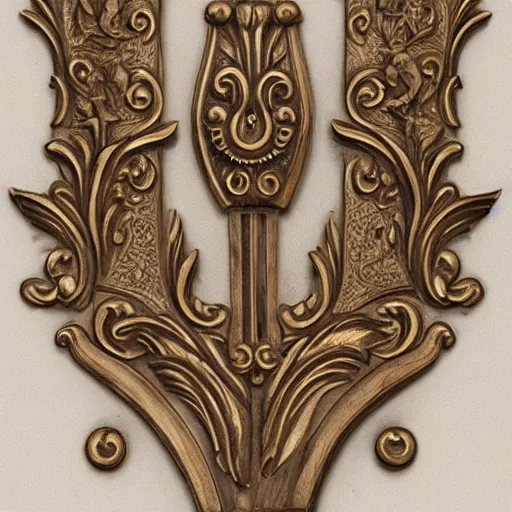 Prompt: a beautiful and masterful engraving decorative ornamental emblem, acanthus, floral, acroteria, arabesque, bead and reel, beams, bocage, cartouche, caulicoli, dentils