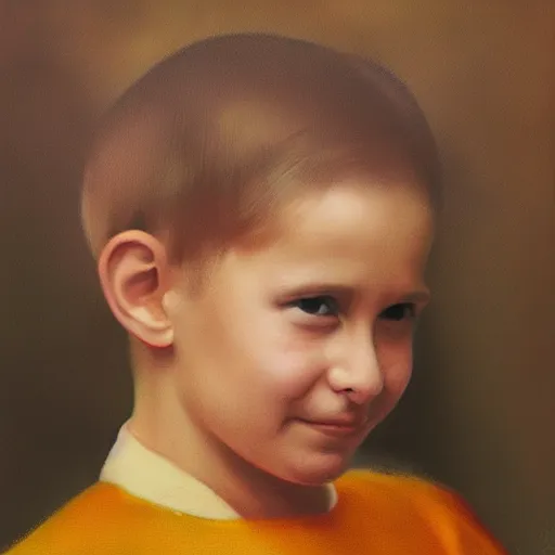 Prompt: matte portrait painting of vladimir putin as a kitten girl