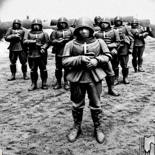 Image similar to world war 2 portrait photo, full body, of the famous warhammer 4 0 k space marines at normandy, rosenthal, baltermants, kerlee, vaccaro