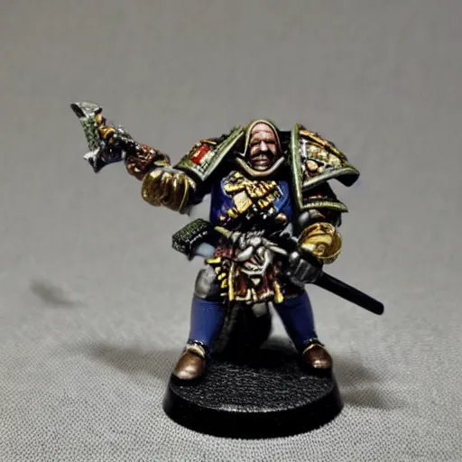 Image similar to warhammer mini of Anthony Fauci. Detailed figures.