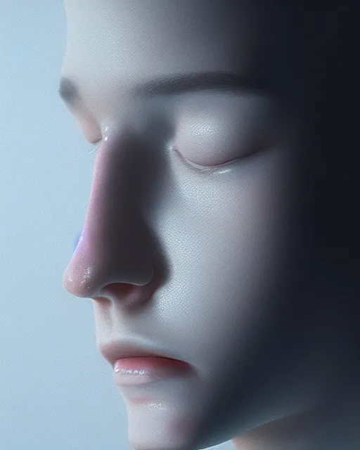 Prompt: two in the void, stephen conroy, filonov, beautiful face, octane rendering
