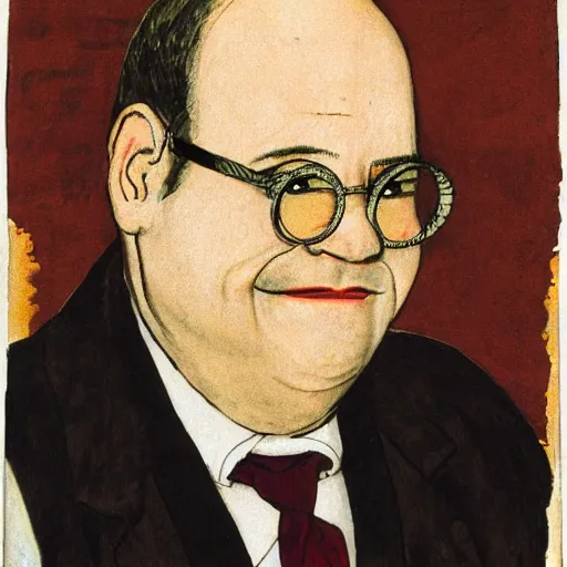 Prompt: george costanza, portrait, by henry darger