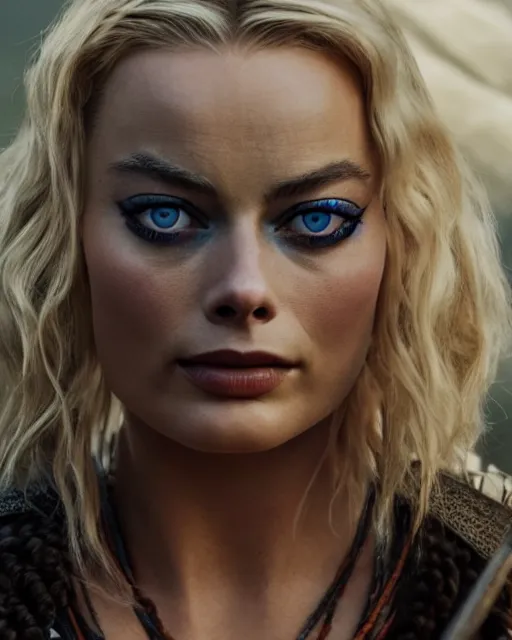 Image similar to a photo of blue eyed margot robbie as a pirate, cinematic, award winning, 4k