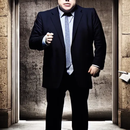 Prompt: Boris Johnson as Wilson Fisk, octane render, hyperrealistic