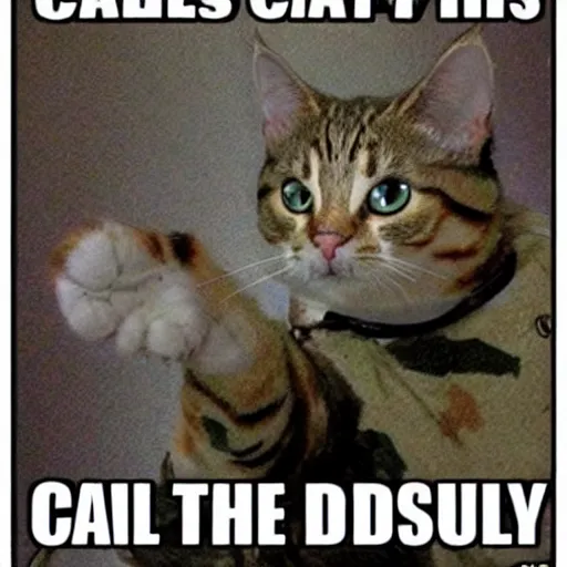 Image similar to cats in the style of call of duty