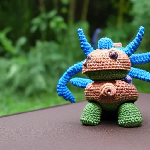 Image similar to zergling amigurumi, detailed