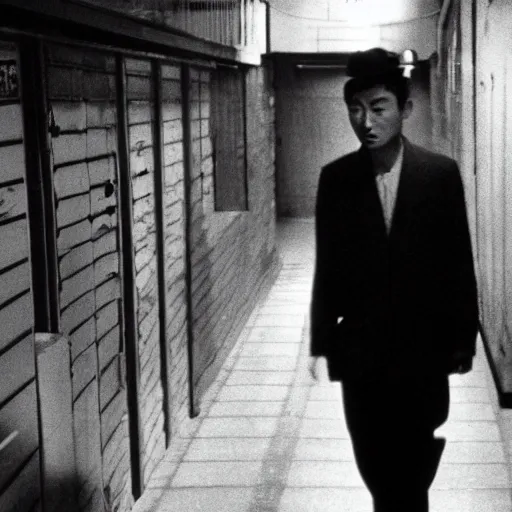 Image similar to 1950s Korean thriller film noir, Shin Sang-ok, 35mm film, Cooke Varotal 20-100 T3.1