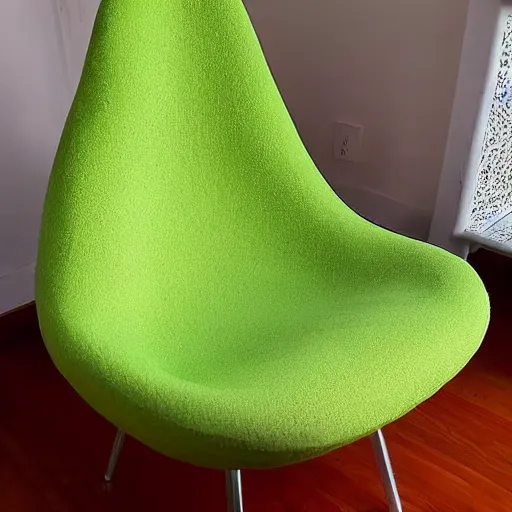 Prompt: avocado shaped chair